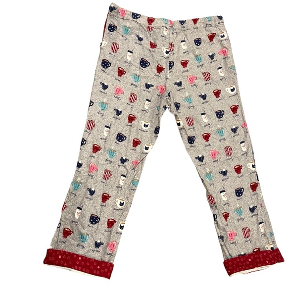 Munki Munki Coffee & Purrfect Cat Mug Flannel Pajama Set — Size Large - Picture 5 of 13